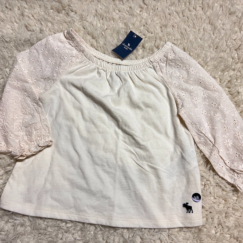 NWT Abercrombie Kids eyelet top-5/6